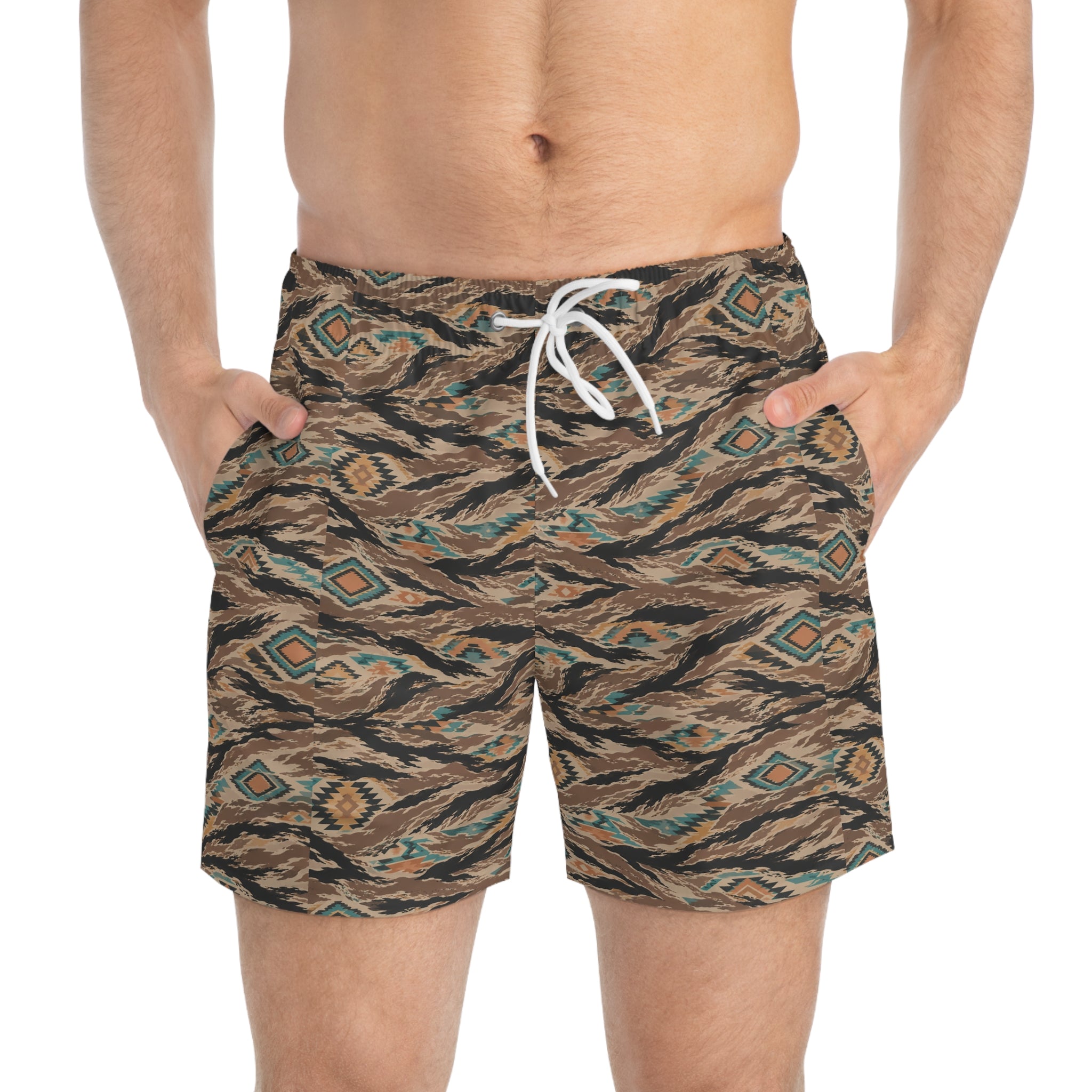 Aztec Camo Swim Trunks