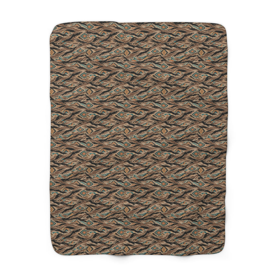 Southwestern Sherpa Blanket — Rustic Aztec Fleece Throw