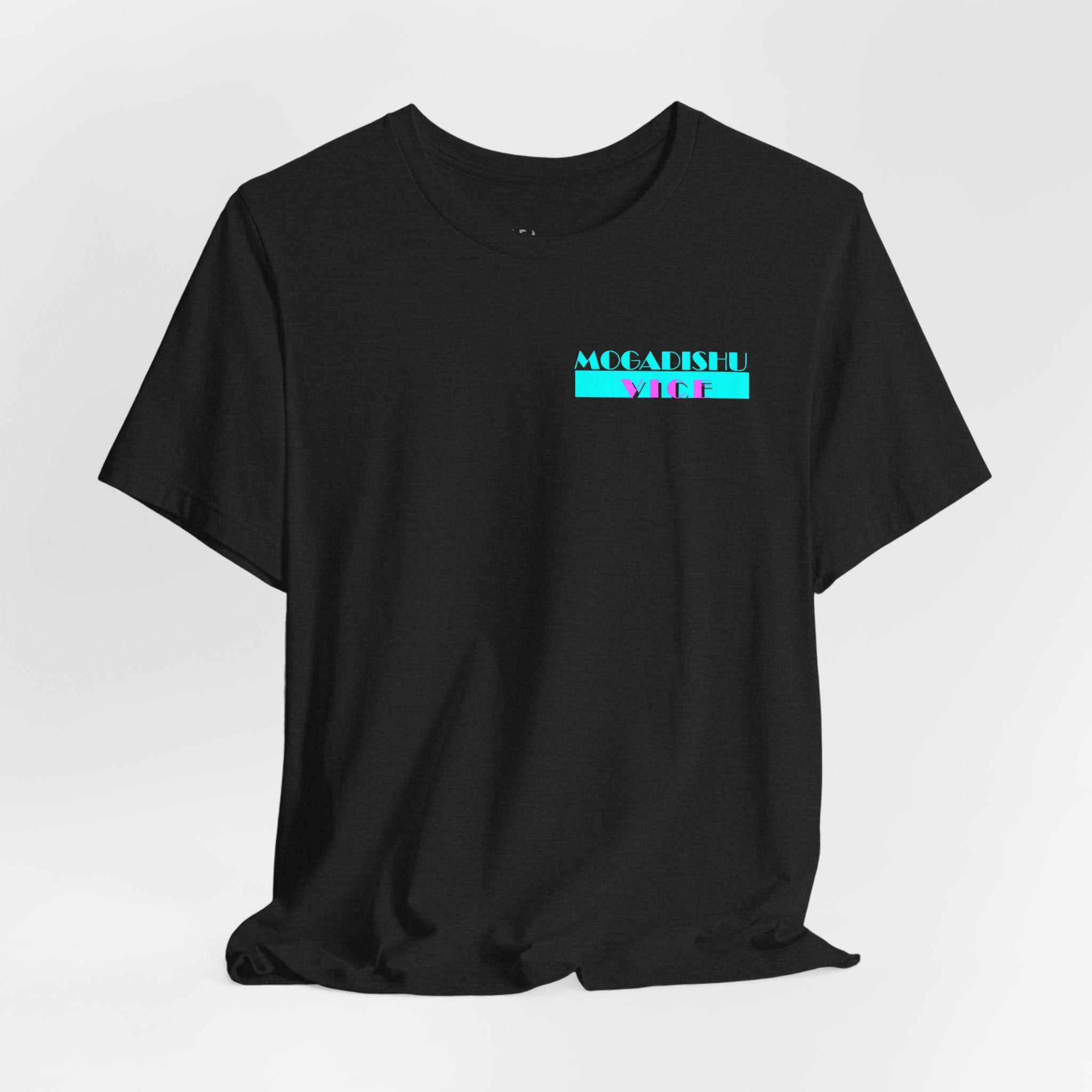Somalia Map Graphic Tee — "Mogadishu Your City" Colorful Back Print